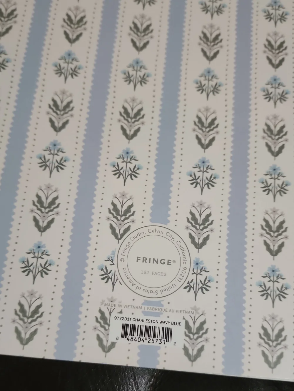 Brand New Fringe Floral Charleston Wavy Blue  Spiral 📓 Notebook